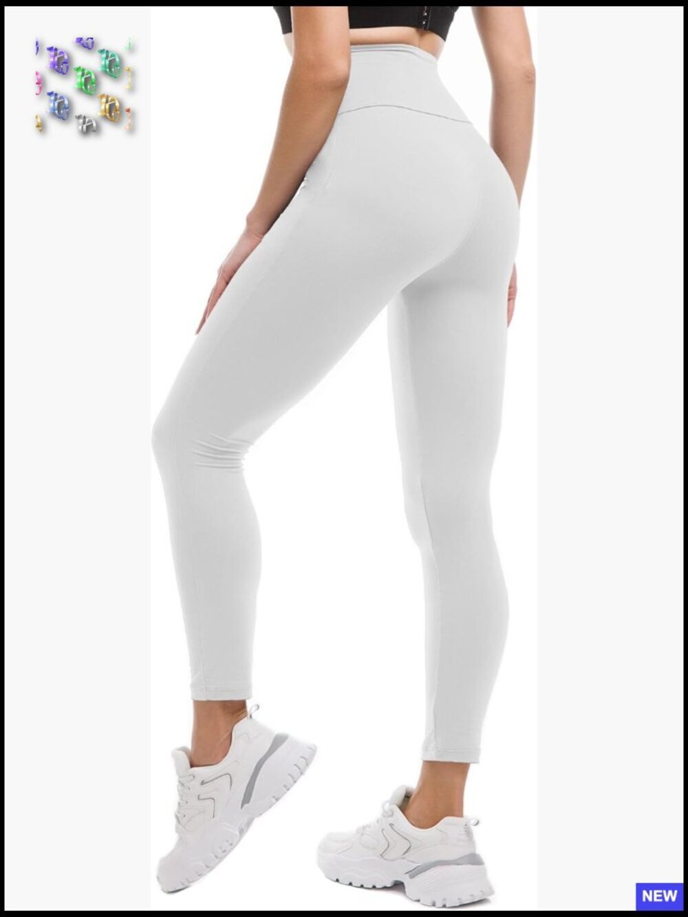 High Waisted Yoga Leggings, Skinny Fit, Stretchy Non-Sheer Activewear Pants for